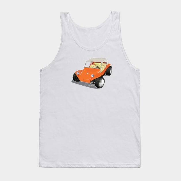 Orange Manx Dune Buggy Tank Top by PauHanaDesign